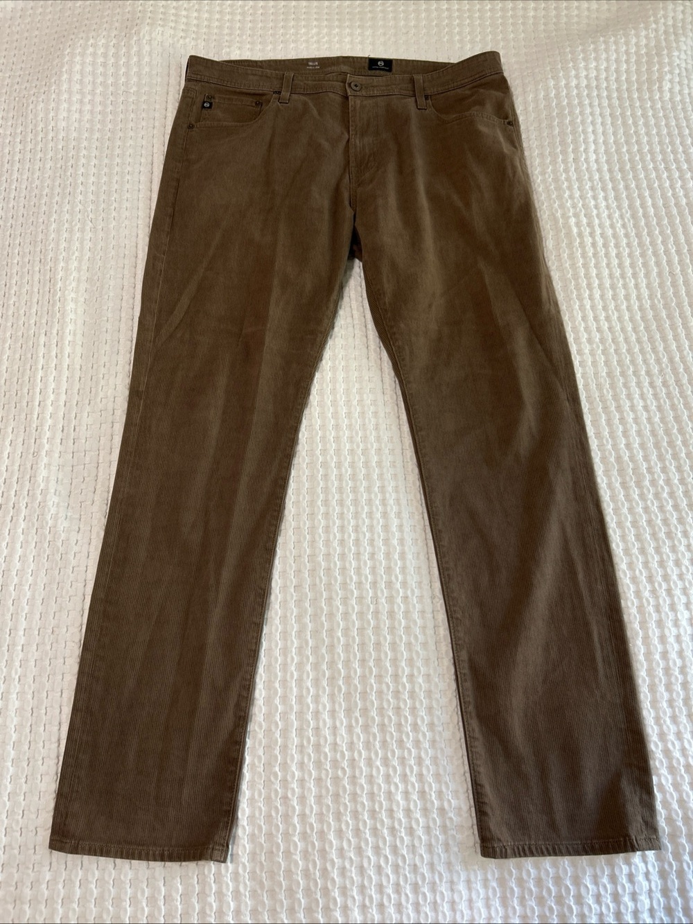 AG Adriano Goldschmied the Tellis Men's Jeans Pants 38x34 Brown, Modern Slim